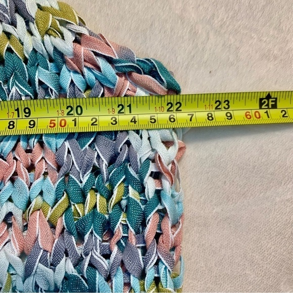 NEW Ocote Braided Top XS /S Pastel Multicolor Cotton/Poly Sleeveless Knit Design - Picture 13 of 13